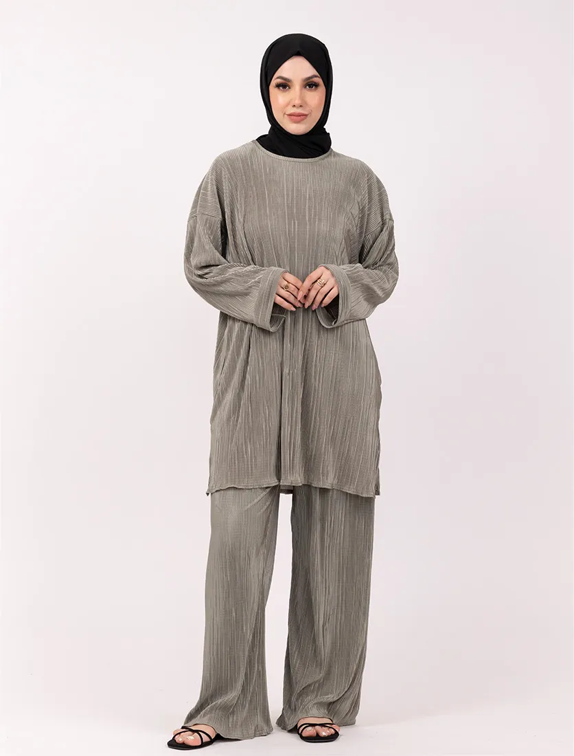 Sage Midi Plisse Co Ord